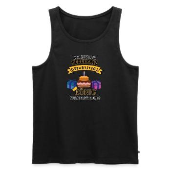 Federballer Geburtstag Spieler Trainer Federball - Männer Premium Bio Tank Top - Schwarz - Vorne - Michal (187cm)