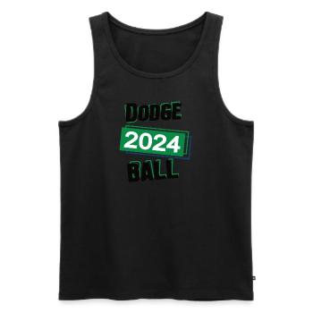 Dodgeball Spieler Team Turnier Mannschaft in 2024 - Männer Premium Bio Tank Top - Schwarz - Vorne - Michal (187cm)
