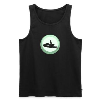 Jetski Motorschlitten Wasserski - Männer Premium Bio Tank Top - Schwarz - Vorne - Michal (187cm)