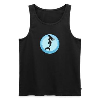Mermaid Neptune Aquarium - Men's Premium Organic Tank Top - black - Front - Michal (187cm)