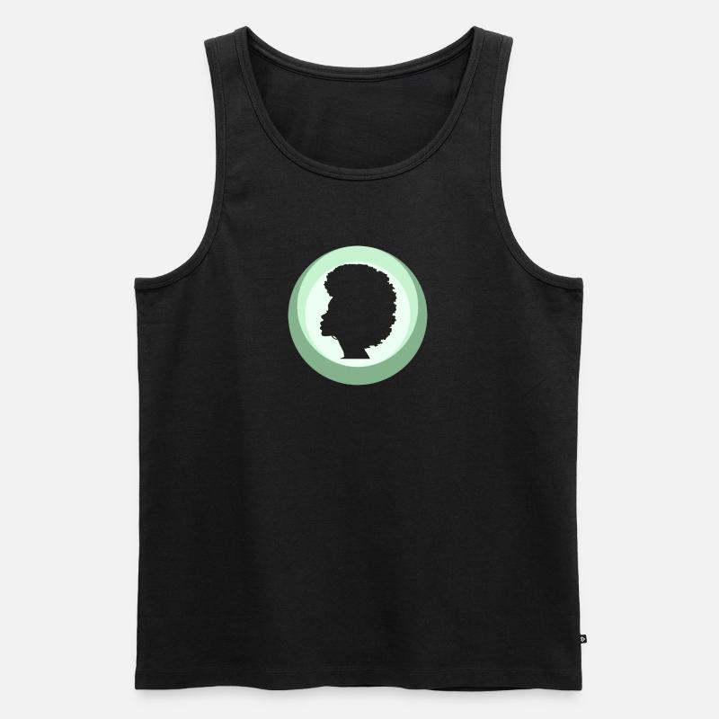Afro 70s - Männer Premium Bio Tank Top - undefined