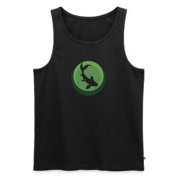 Koi Fisch Fischer - Männer Premium Bio Tank Top - Schwarz - Vorne - Michal (187cm)