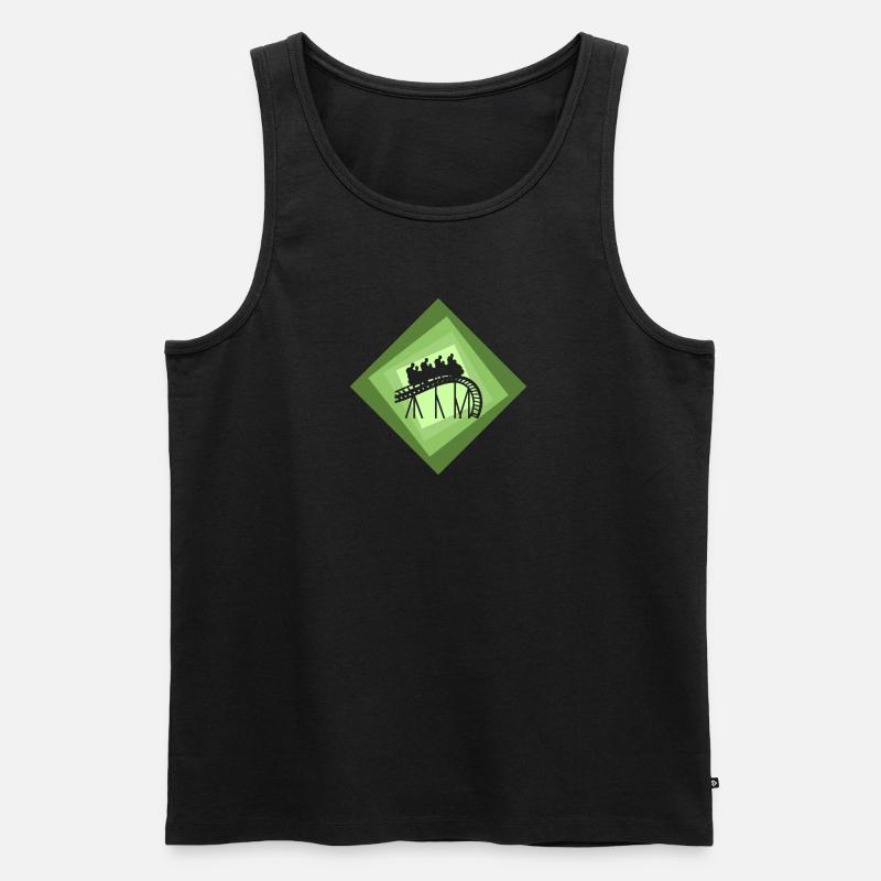 Achterbahn rollercoaster Rummel - Männer Premium Bio Tank Top - undefined