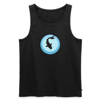 Koi Fish Fish Head Fisher - Men's Premium Organic Tank Top - black - Front - AI Model Male 178 light (178cm)