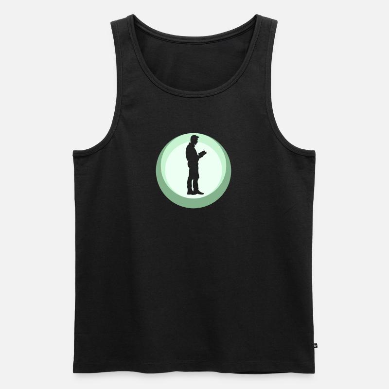 Bookworm Education Novel - Men's Premium Organic Tank Top - undefined