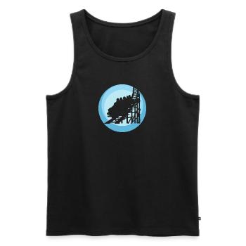 Roller coaster beer mug rollercoaster - Men's Premium Organic Tank Top - black - Front - Michal (187cm)
