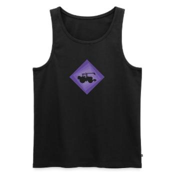 Landwirt Bauer Hof - Männer Premium Bio Tank Top - Schwarz - Vorne - Michal (187cm)