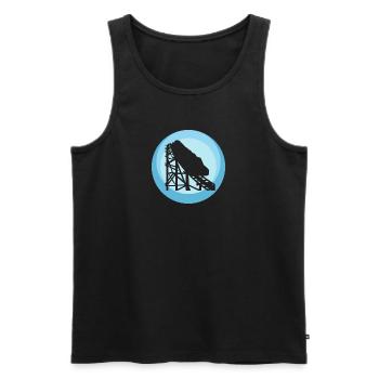 Rummel Lukas Roller Coaster - Men's Premium Organic Tank Top - black - Front - AI Model Male 178 light (178cm)