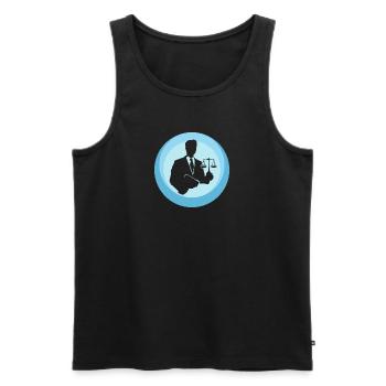 Anwalt Behandlung Recht - Männer Premium Bio Tank Top - Schwarz - Vorne - Michal (187cm)