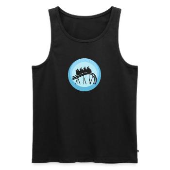 Achterbahn Rummel - Männer Premium Bio Tank Top - Schwarz - Vorne - Michal (187cm)