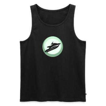 Jet Ski Water Ski - Men's Premium Organic Tank Top - black - Front - AI Model Male 178 light (178cm)