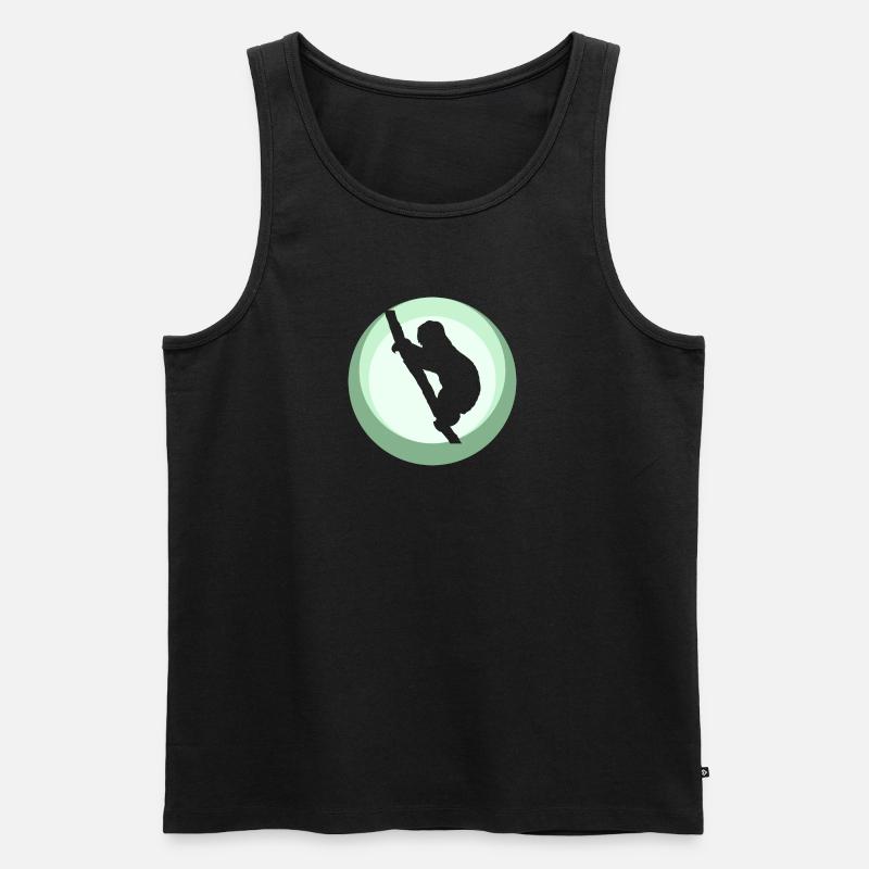 Faultier Schlafen - Männer Premium Bio Tank Top - undefined