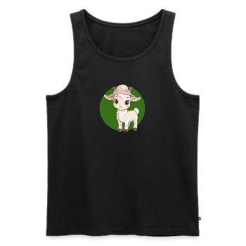 Chèvre Chèvre Taureau de chèvre - Débardeur bio Premium Homme - noir - Devant - Michal (187cm)