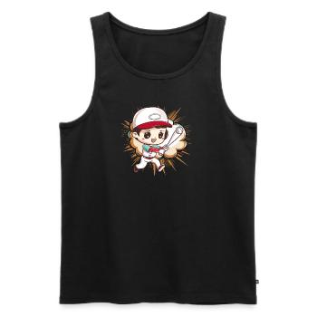 Baseball Baseballschläger Catcher - Männer Premium Bio Tank Top - Schwarz - Vorne - AI Model Male 178 light (178cm)