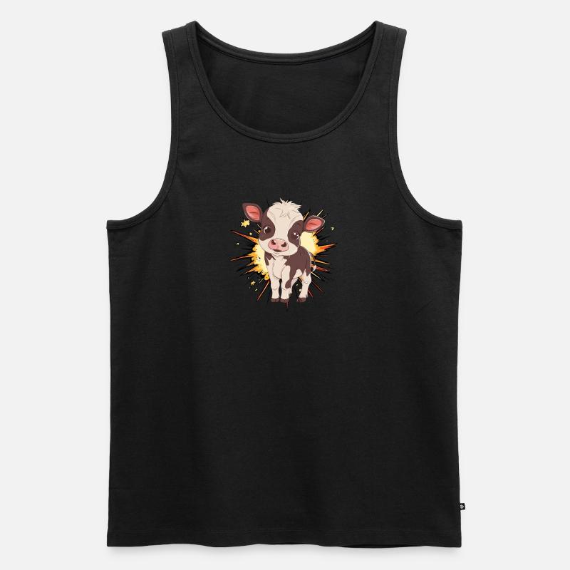 Kuh Bauer - Männer Premium Bio Tank Top - undefined