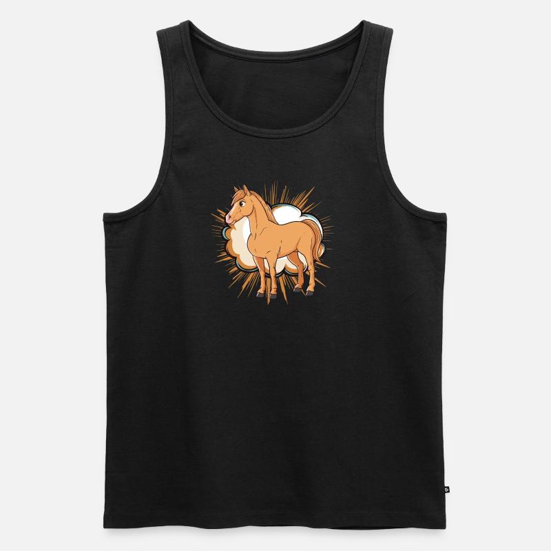 Pferde Pferdenarr - Männer Premium Bio Tank Top - undefined