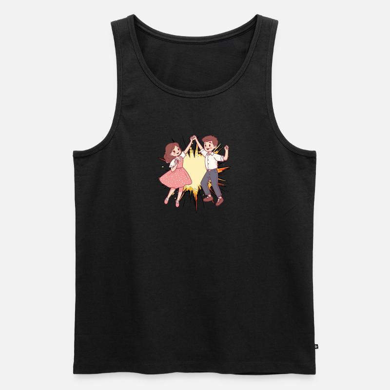 Tanzpaar Foxtrott - Männer Premium Bio Tank Top - undefined