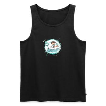 Surfer Wellenreiten - Männer Premium Bio Tank Top - Schwarz - Vorne - Michal (187cm)