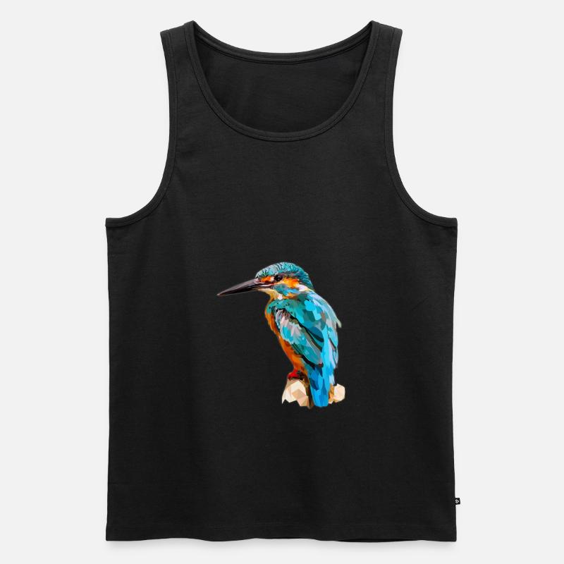 Eisvogel - Männer Premium Bio Tank Top - Schwarz