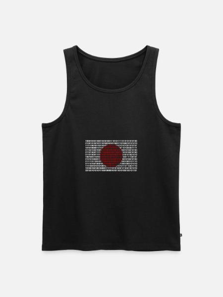 Japan vlagnummers binaire code byte bit code - Mannen Premium Bio Tanktop - zwart