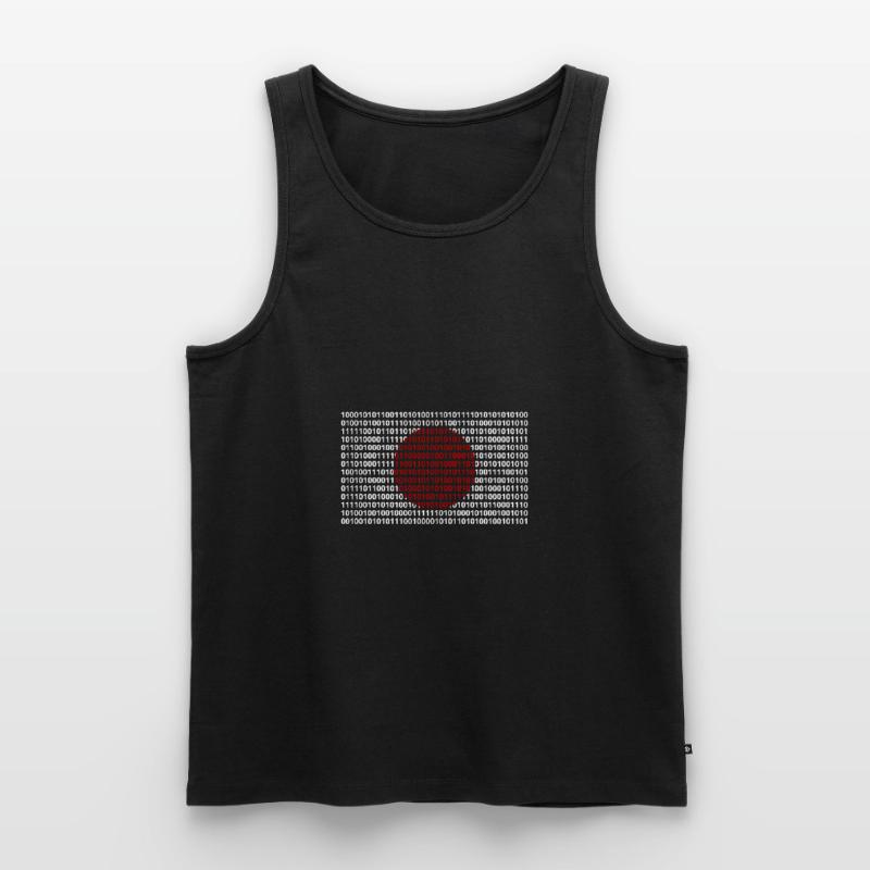 Japan Flagge Zahlen Binärcode Byte Bit Code Männer Premium Bio Tank Top