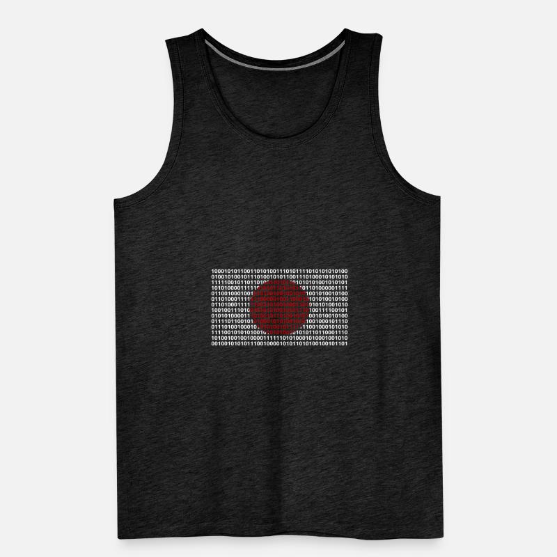 Japan flag numbers binary code byte bit code Men's Premium Organic Tank Top