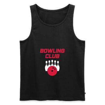Bowling Club (bowling pins, bowling ball) - Débardeur bio Premium Homme - noir - Devant - Michal (187cm)