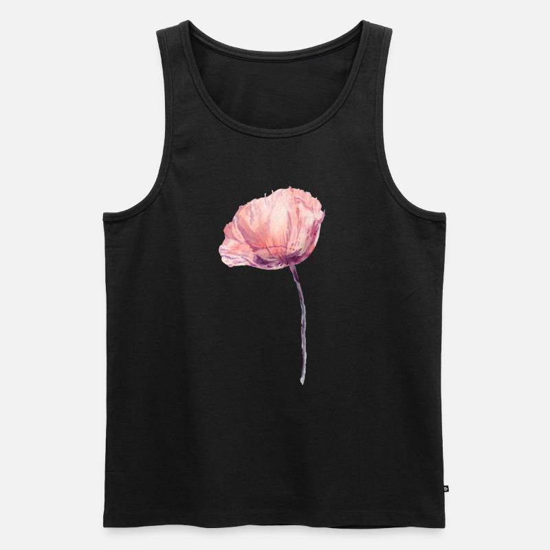 Blume - Männer Premium Bio Tank Top - Schwarz