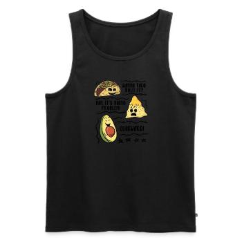 Lustiger Spruch Taco Nacho Avocado Humor Witzig - Männer Premium Bio Tank Top - Schwarz - Vorne - Michal (187cm)