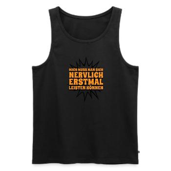 Lustiger Spruch Humor Geschenkidee Witzig Ironie - Männer Premium Bio Tank Top - Schwarz - Vorne - AI Model Male 178 light (178cm)