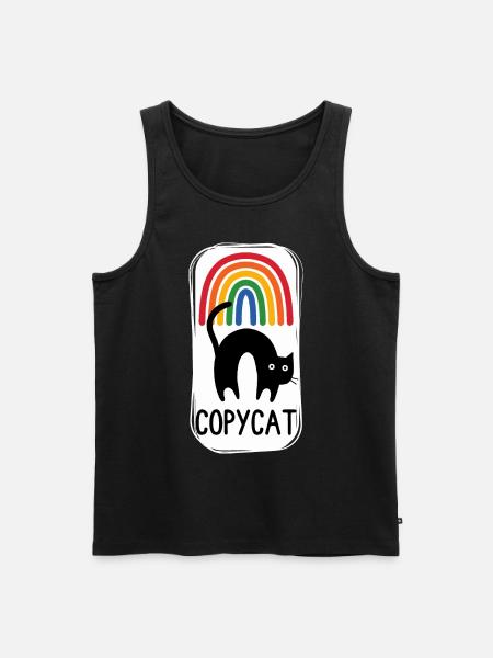 Rainbow Cat! - Men's Premium Organic Tank Top - black