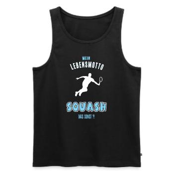 Squash Squasher Squashen Squashspieler Squasher - Männer Premium Bio Tank Top - Schwarz - Vorne - AI Model Male 178 light (178cm)