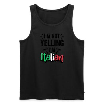 Italiener Italien Lustiger Spruch Geschenkidee - Männer Premium Bio Tank Top - Schwarz - Vorne - Michal (187cm)