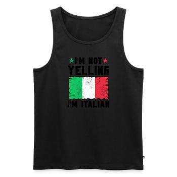 Italian Italian Italy Gift Idea Humor - Men's Premium Organic Tank Top - black - Front - Michal (187cm)
