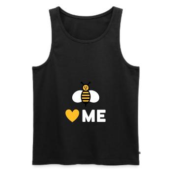 Bees love me (Bee, Heart) - Men's Premium Organic Tank Top - black - Front - AI Model Male 178 light (178cm)