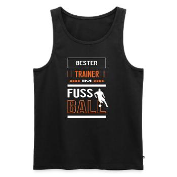 Fussball Trainer Bester Fussballtrainer Mannschaft - Männer Premium Bio Tank Top - Schwarz - Vorne - Michal (187cm)