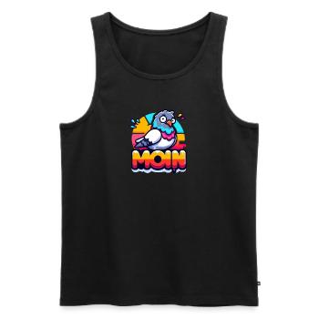 Moin! - Men's Premium Organic Tank Top - black - Front - AI Model Male 178 light (178cm)