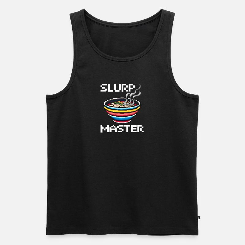 Pixel-Art-Ramen - Männer Premium Bio Tank Top - Schwarz