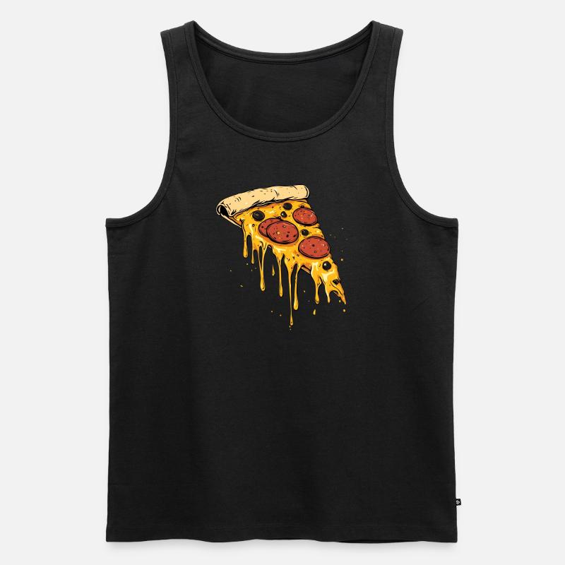 I love pizza - Männer Premium Bio Tank Top - Schwarz