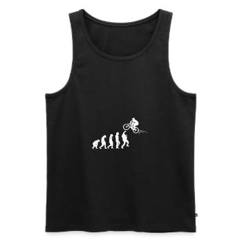 Downhill Biking Biker I MTB I Mountain Bike - Männer Premium Bio Tank Top - Schwarz - Vorne - AI Model Male 178 light (178cm)