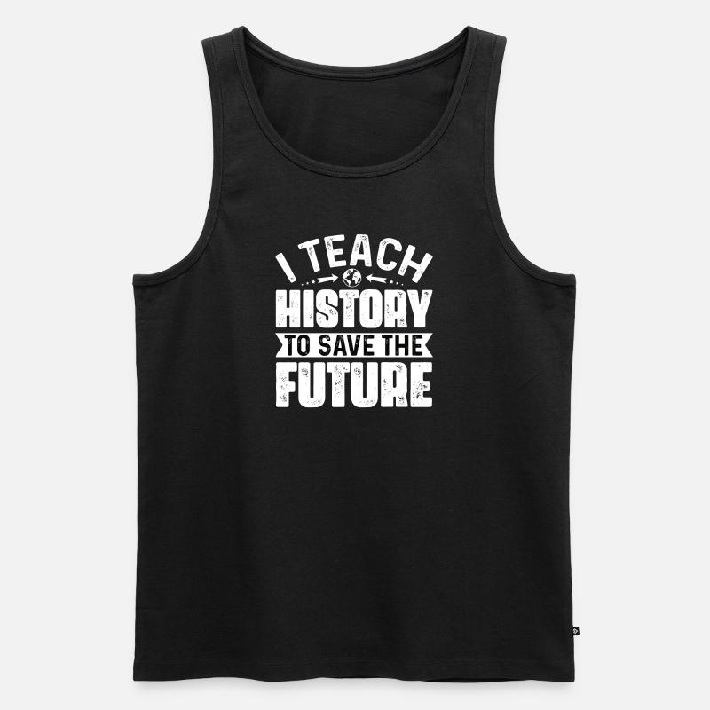 Geschichtslehrer Geschichtslehrer Held - Männer Premium Bio Tank Top - Schwarz
