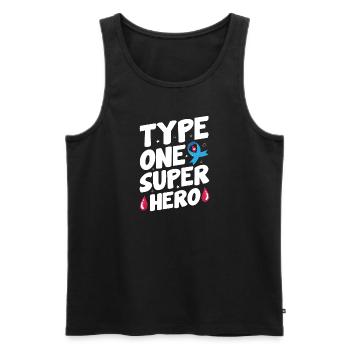 Insuline Junkie Diabète diabétique Sucre de type 1 - Débardeur bio Premium Homme - noir - Devant - Michal (187cm)