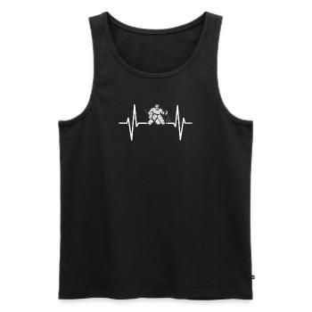 Eishockey Verein Team Sport Geschenk - Männer Premium Bio Tank Top - Schwarz - Vorne - Michal (187cm)