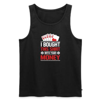 D20 Dice Fantasy Role-playing Game Gaming Gift - Men's Premium Organic Tank Top - black - Front - AI Model Male 178 light (178cm)