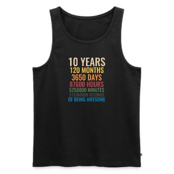 10th birthday 10 years birthday gift - Men's Premium Organic Tank Top - black - Front - Michal (187cm)