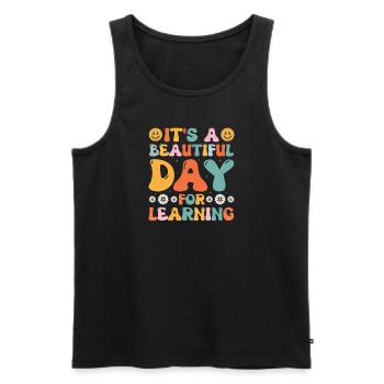 Teacher Learning Teaching Kindergarten Student School - Men's Premium Organic Tank Top - black - Front - AI Model Male 178 light (178cm)