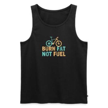 Cycopath Fahrrad E-Bike Radfahren Rennrad Fahrrad - Männer Premium Bio Tank Top - Schwarz - Vorne - Michal (187cm)