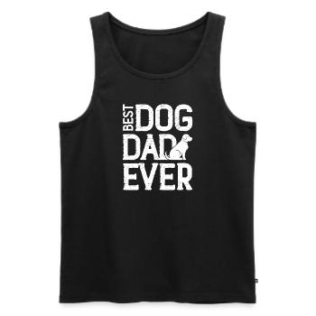 Chiens Animal de compagnie Propriétaire de chien Chien Ami Patte - Débardeur bio Premium Homme - noir - Devant - AI Model Male 178 light (178cm)