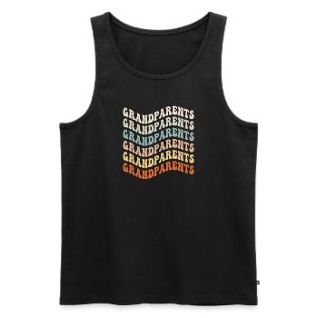 Eltern Großeltern Elternschaft Schwangerschaft oma - Männer Premium Bio Tank Top - Schwarz - Vorne - AI Model Male 178 light (178cm)