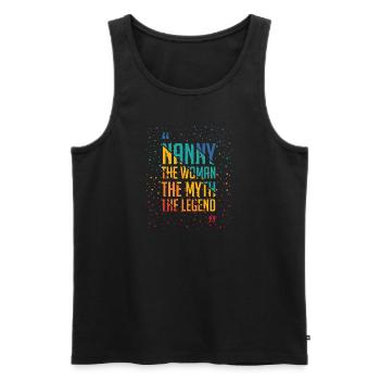 Super forte assistante maternelle drôle idée cadeau Pouvoir - Débardeur bio Premium Homme - noir - Devant - AI Model Male 178 light (178cm)